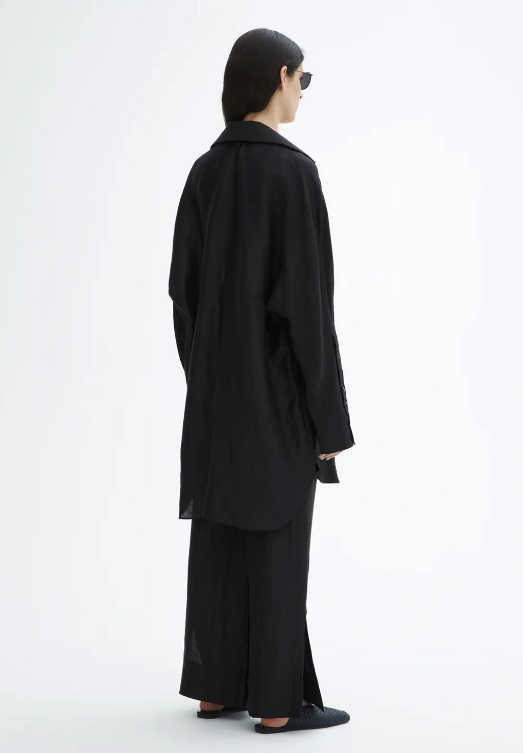 HOUSE OF DAGMAR LEINEN SHIRT SCHWARZ