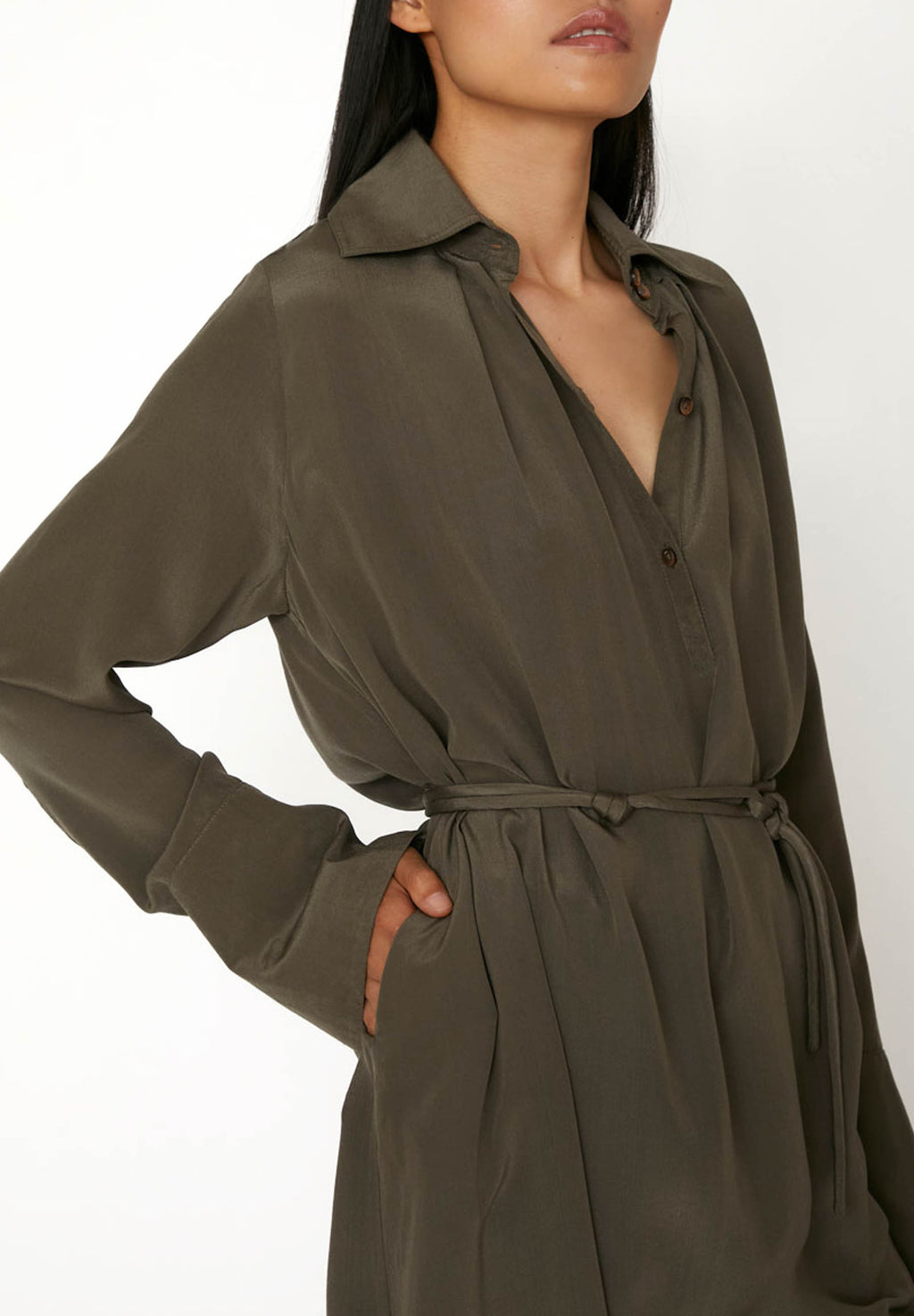 Byrds Dress - taupe gray