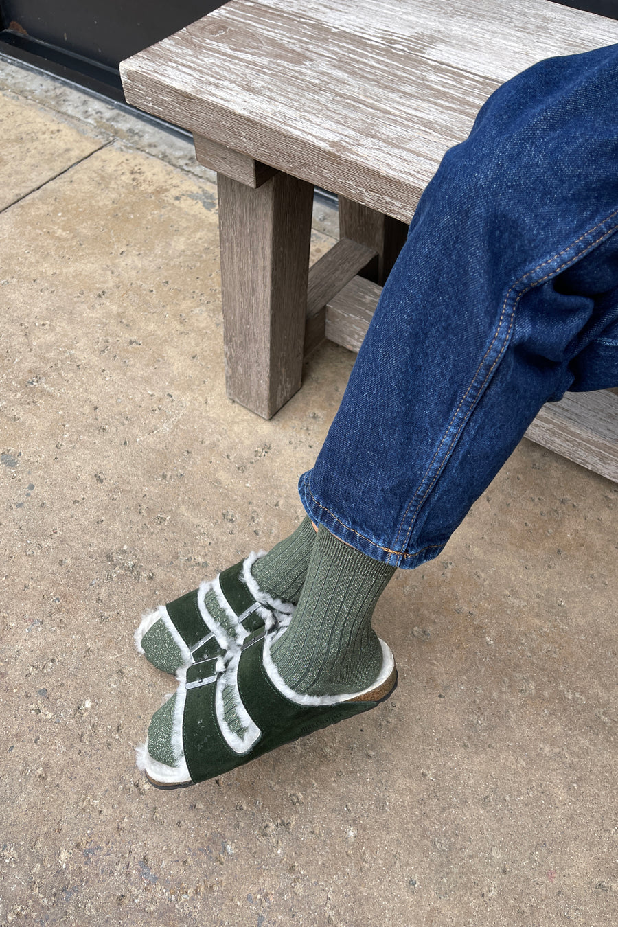 le bon shoppe Her socks - Pine Glitter