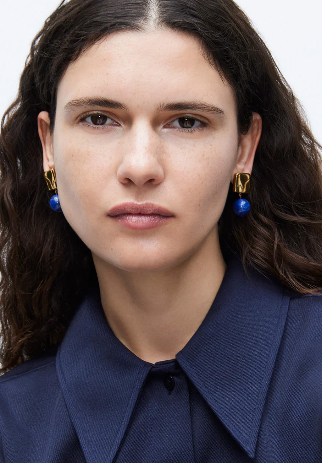 Luca Earrings - Gold Vermeil / Lapis