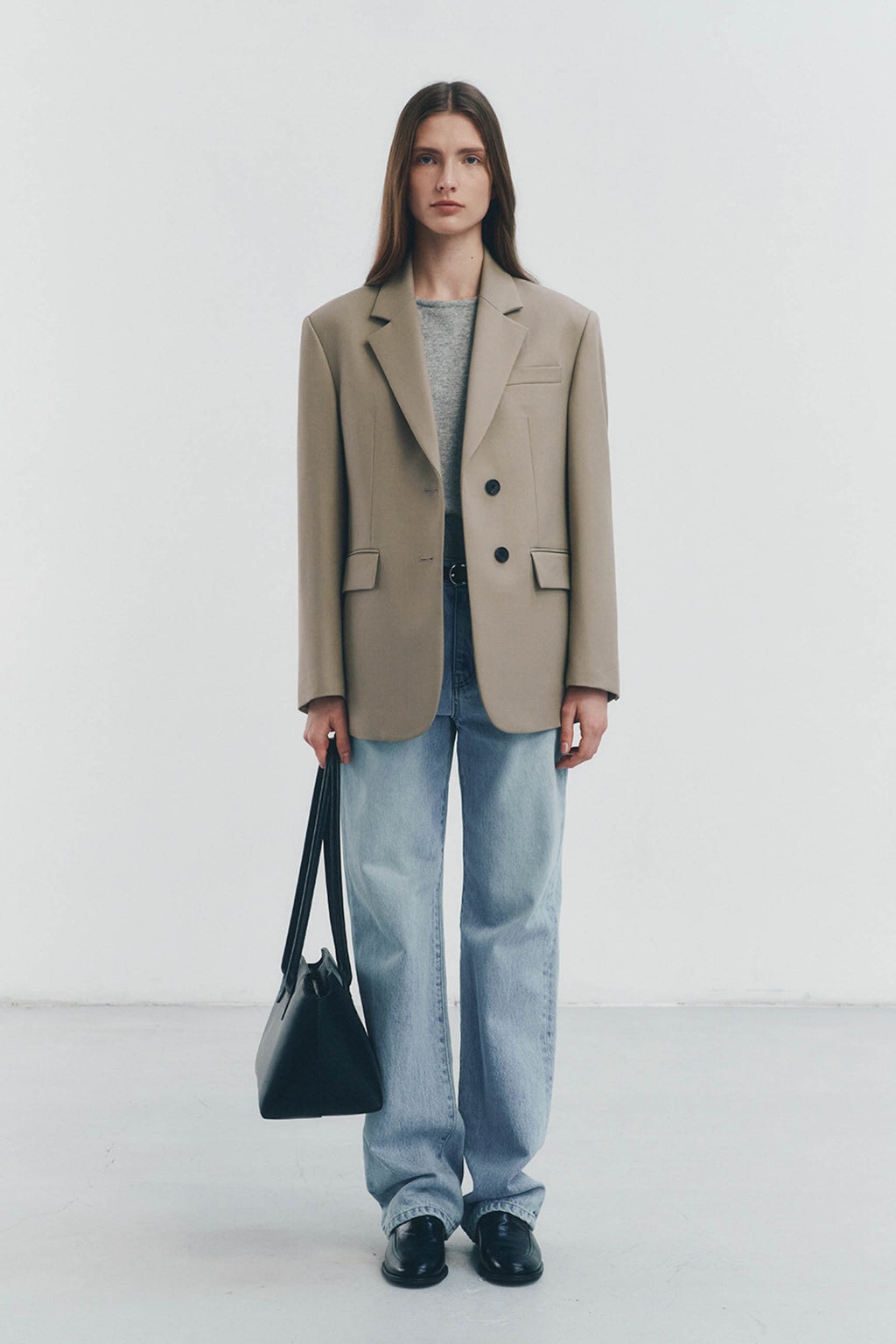 Klassischer Blazer Damen beige | DUNST