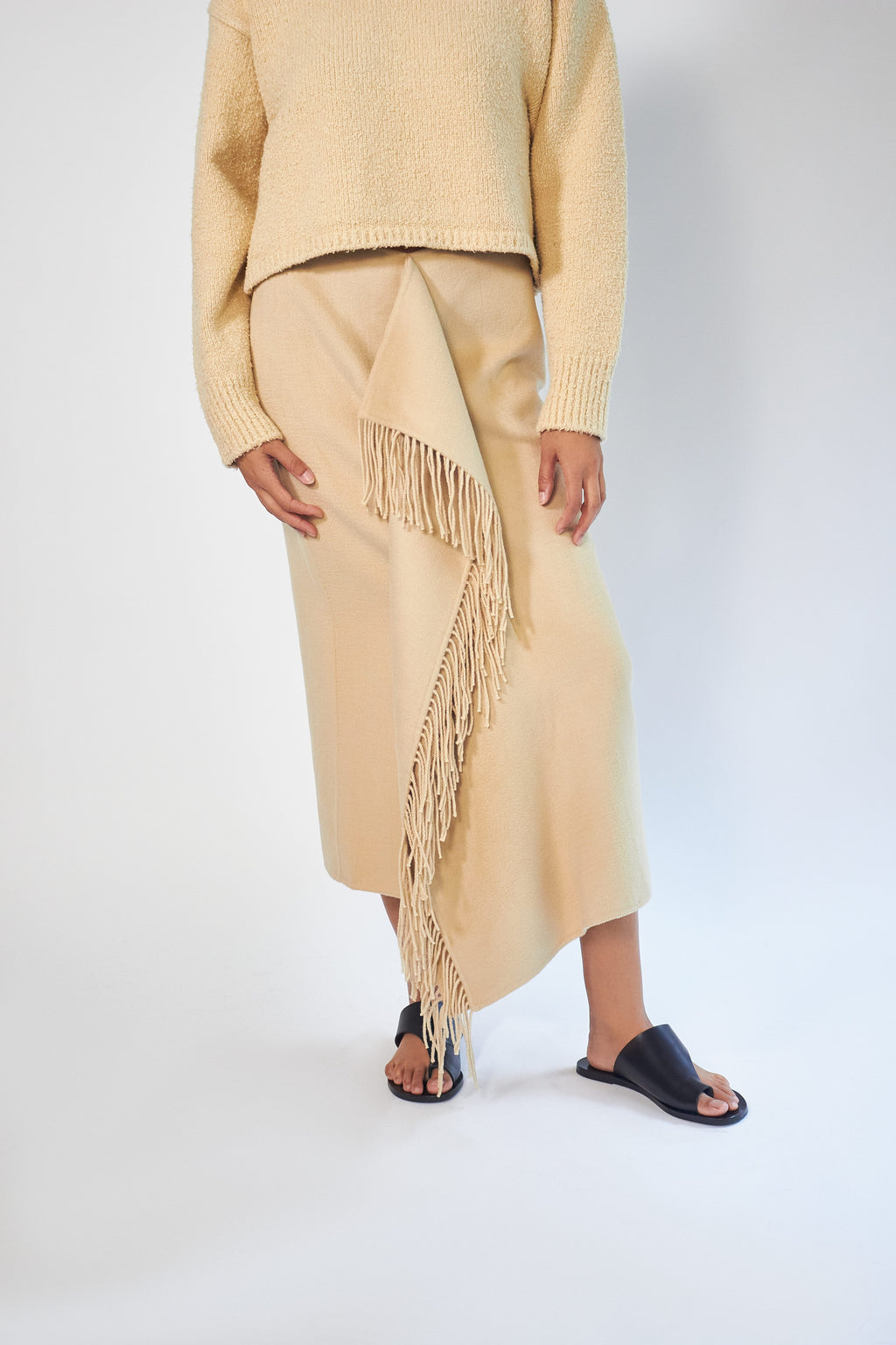 Liza draped skirt - creme