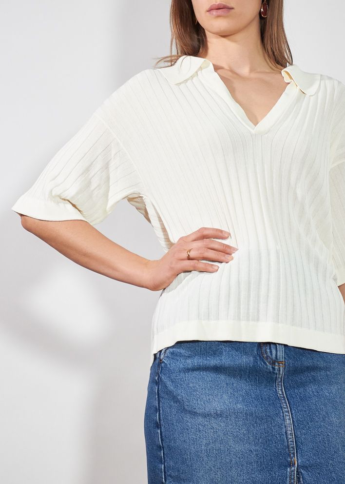 HOUSE OF DAGMAR Selena Top - vanilla