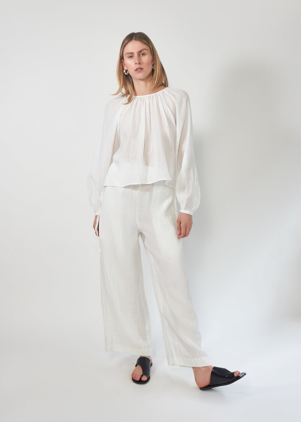 Paperback Drawstring Pants - White