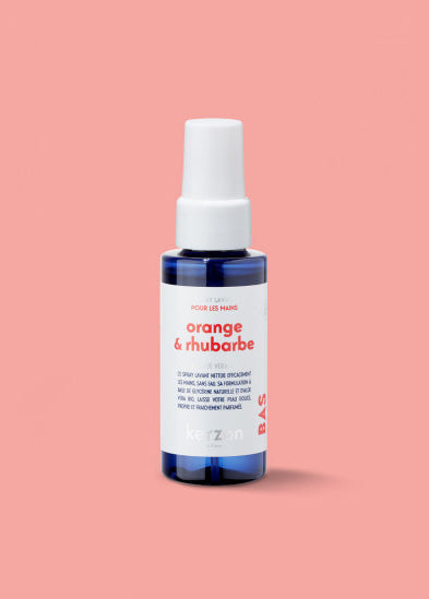 KERZON - Hand cleansing spray - Orange & Rhubarbe