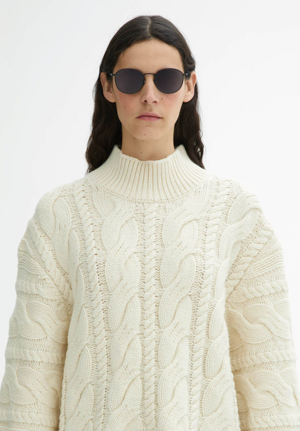 Cable Knit Sweater - cream