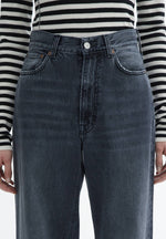 Jeans mit weitem Bein – Dunkelgrau