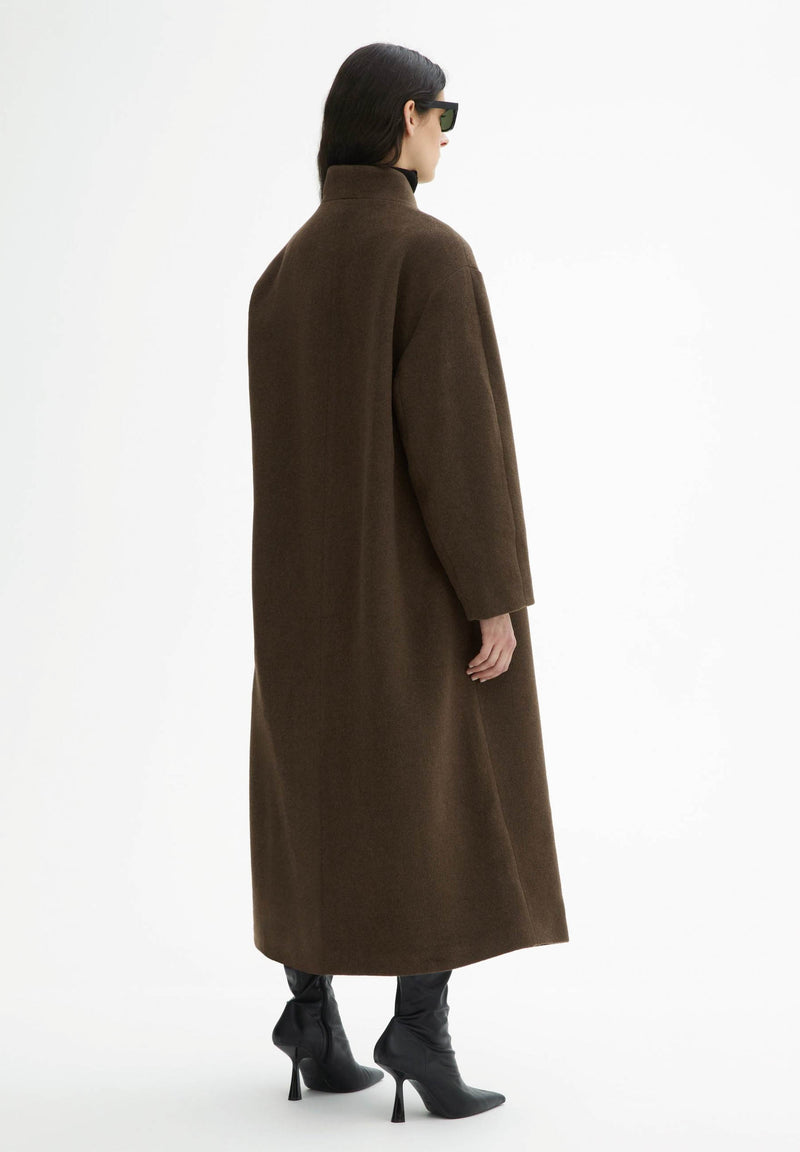 Oversize Belted Coat - moss green