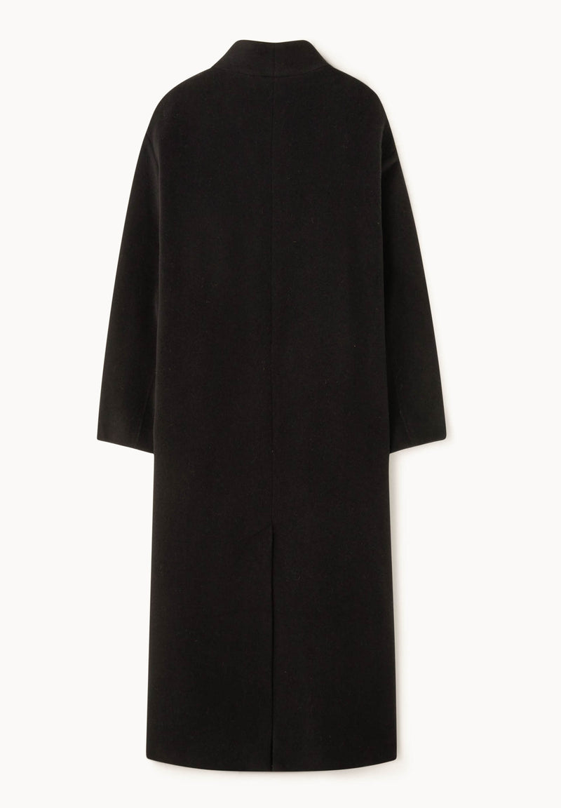 Oversize Belted Coat - black