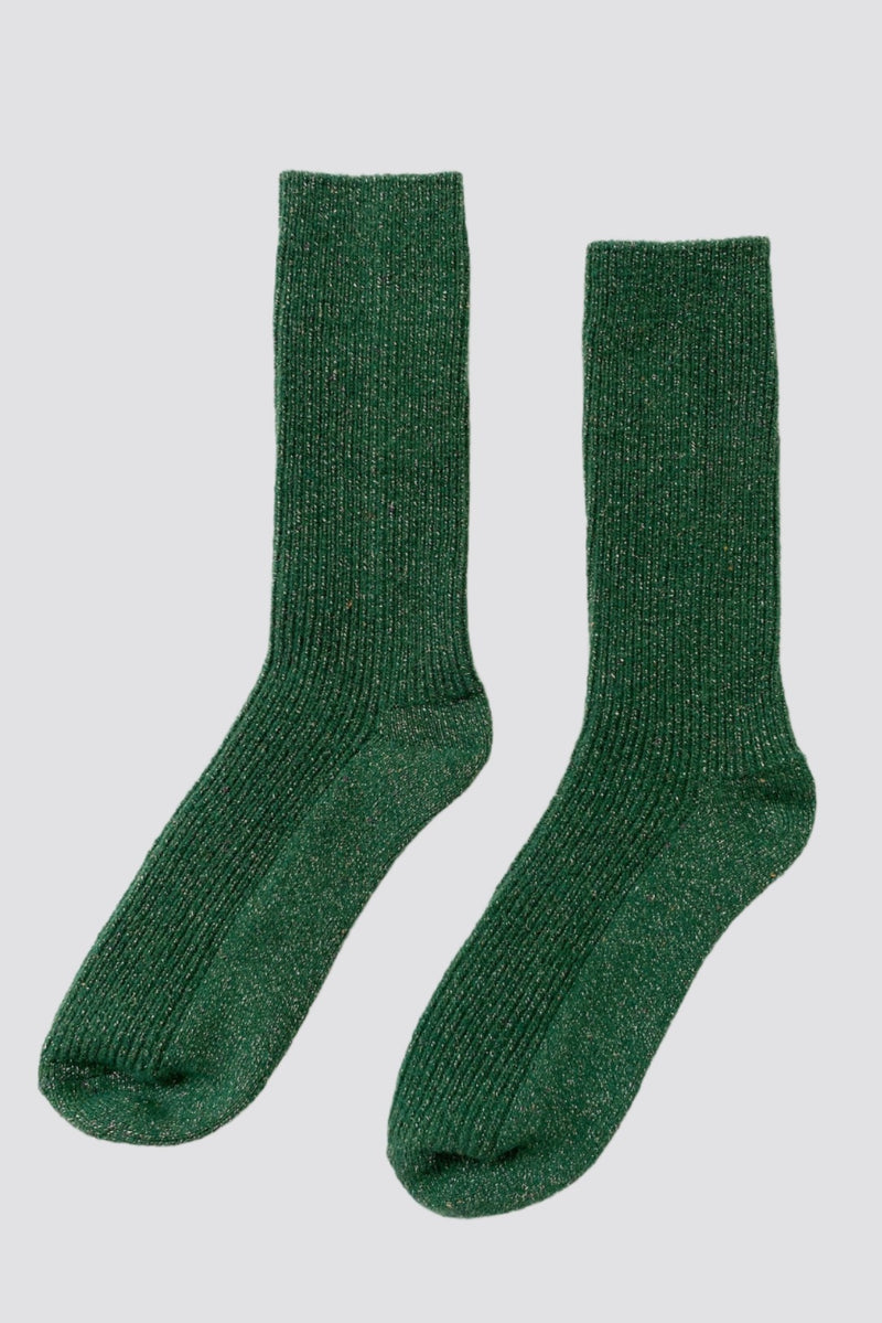 Winter-Sparkle-Socken – immergrün