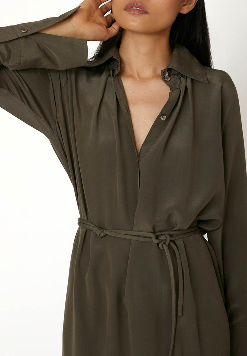 Byrds Dress - taupe gray