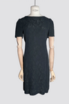 Textured Shift Dress - Black