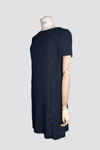 Textured Shift Dress - Black