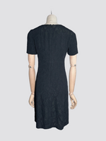 Textured Shift Dress - Black