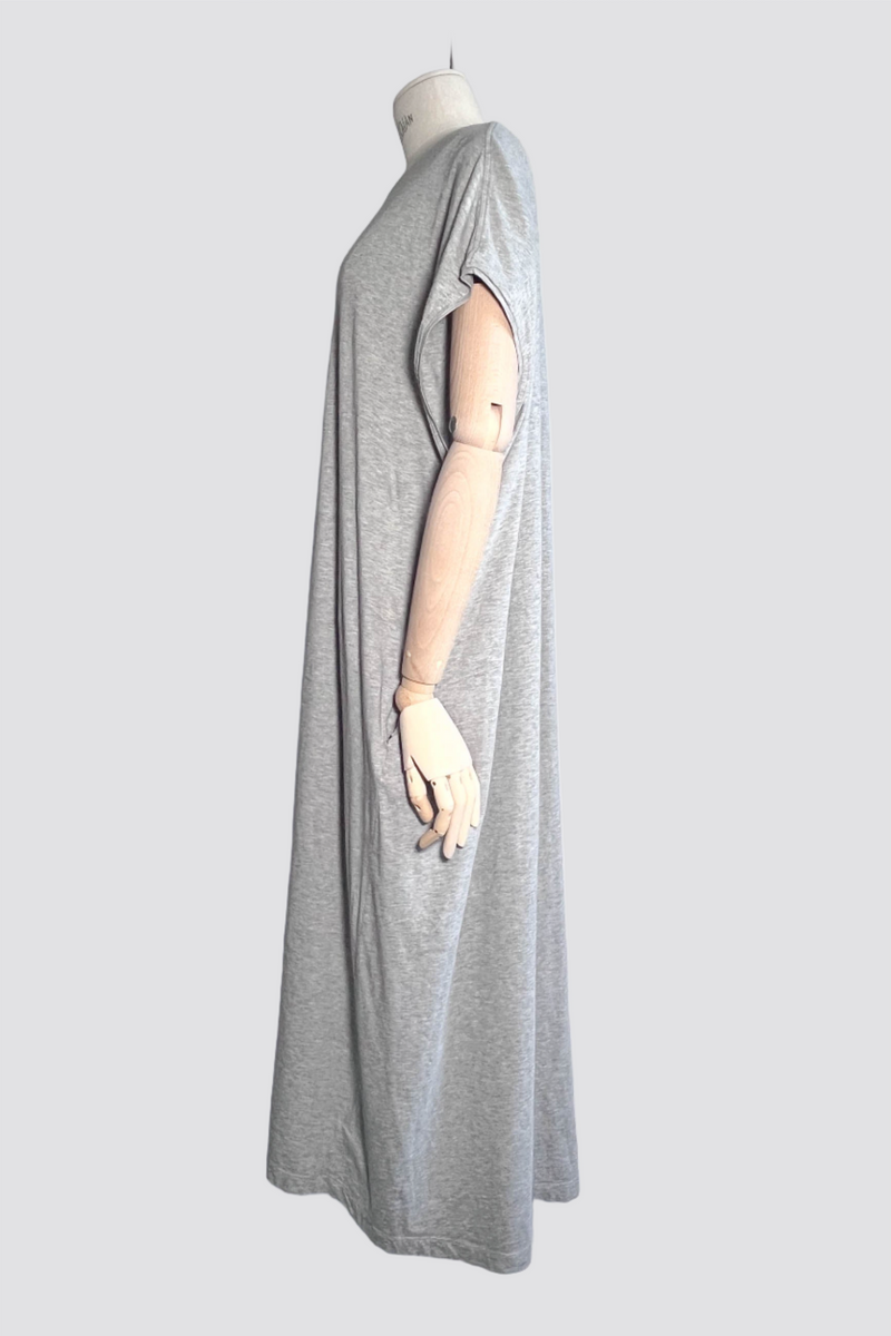 Long Jersey Dress - Heather grey