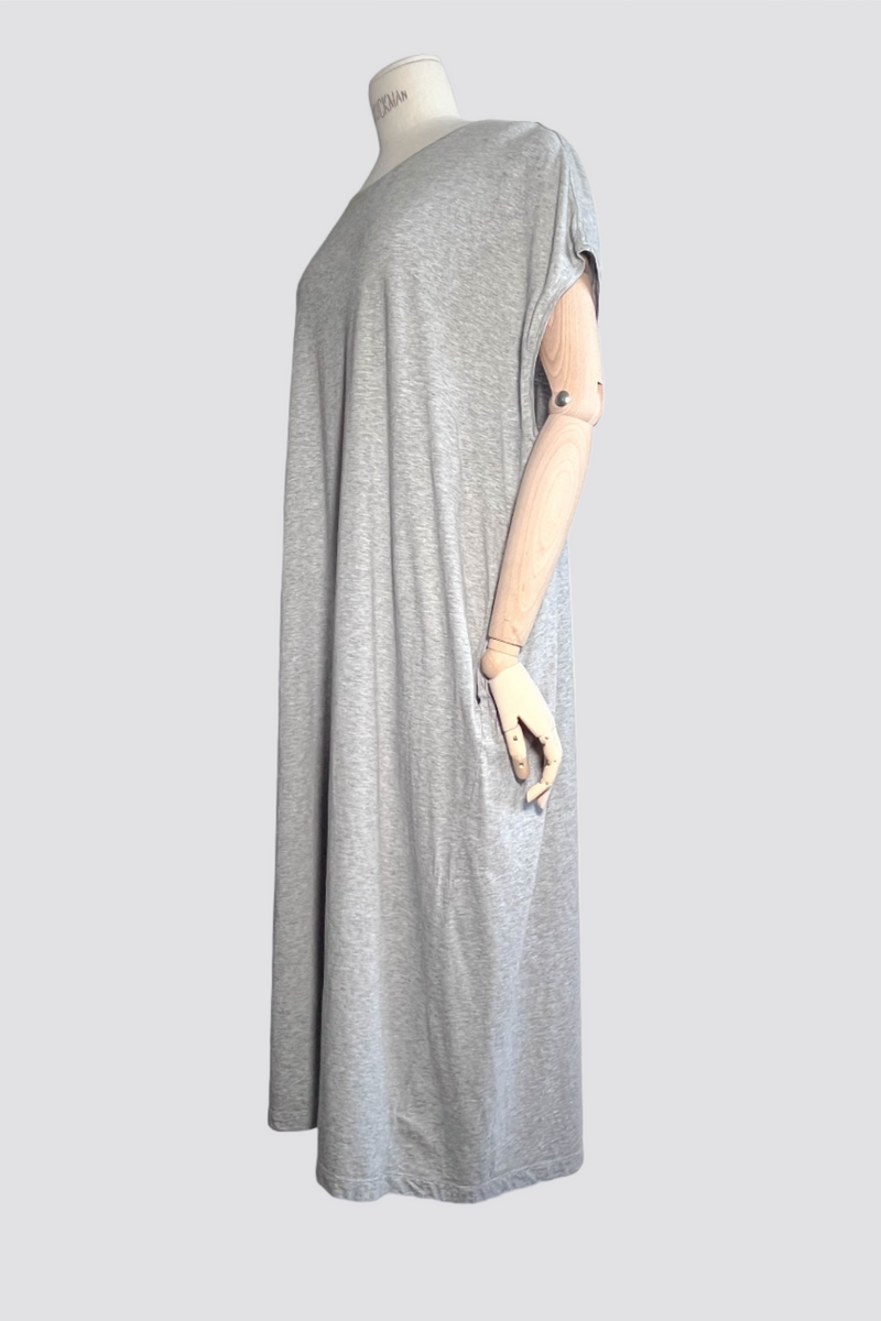 Long Jersey Dress - Heather grey
