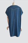 Short Denim Dress - Dark blue