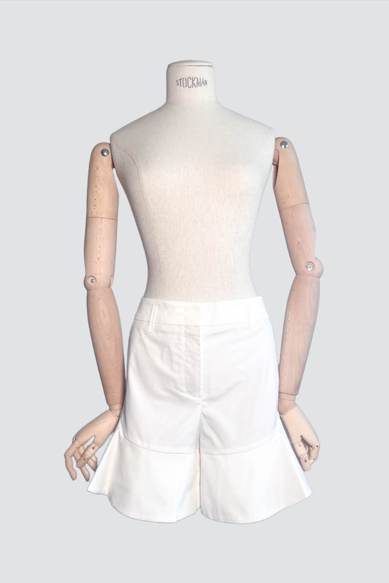 Ruffle Shorts - White