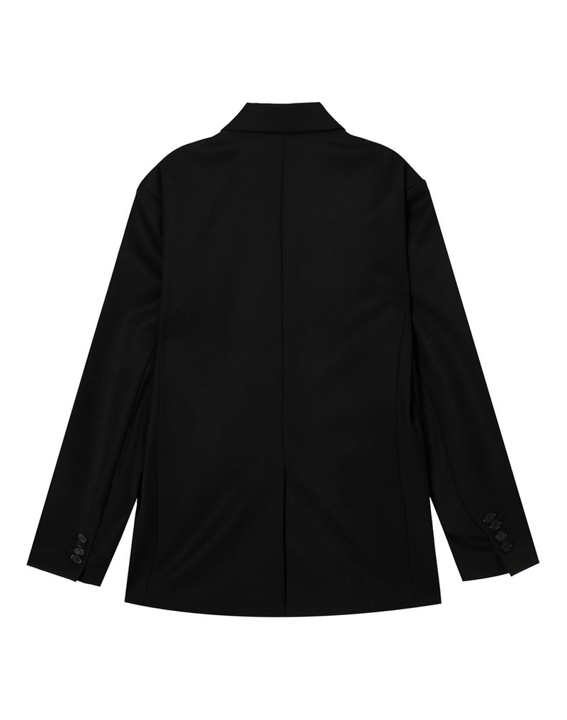 Essential two button blazer - black