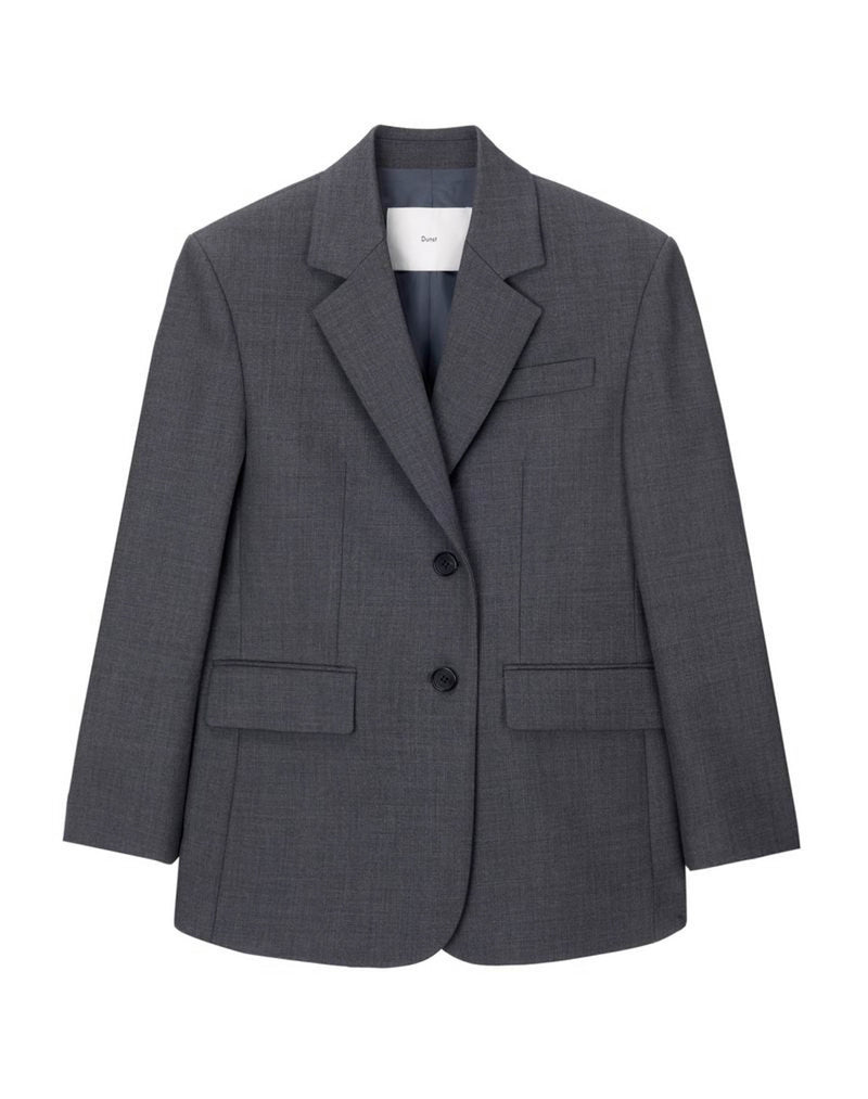 Essential two button blazer - melange grey