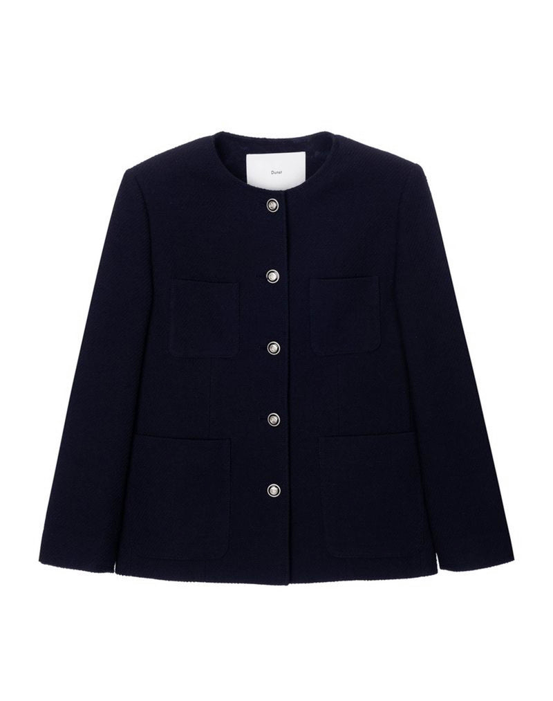 Diana Classic Tweed Jacket - french navy