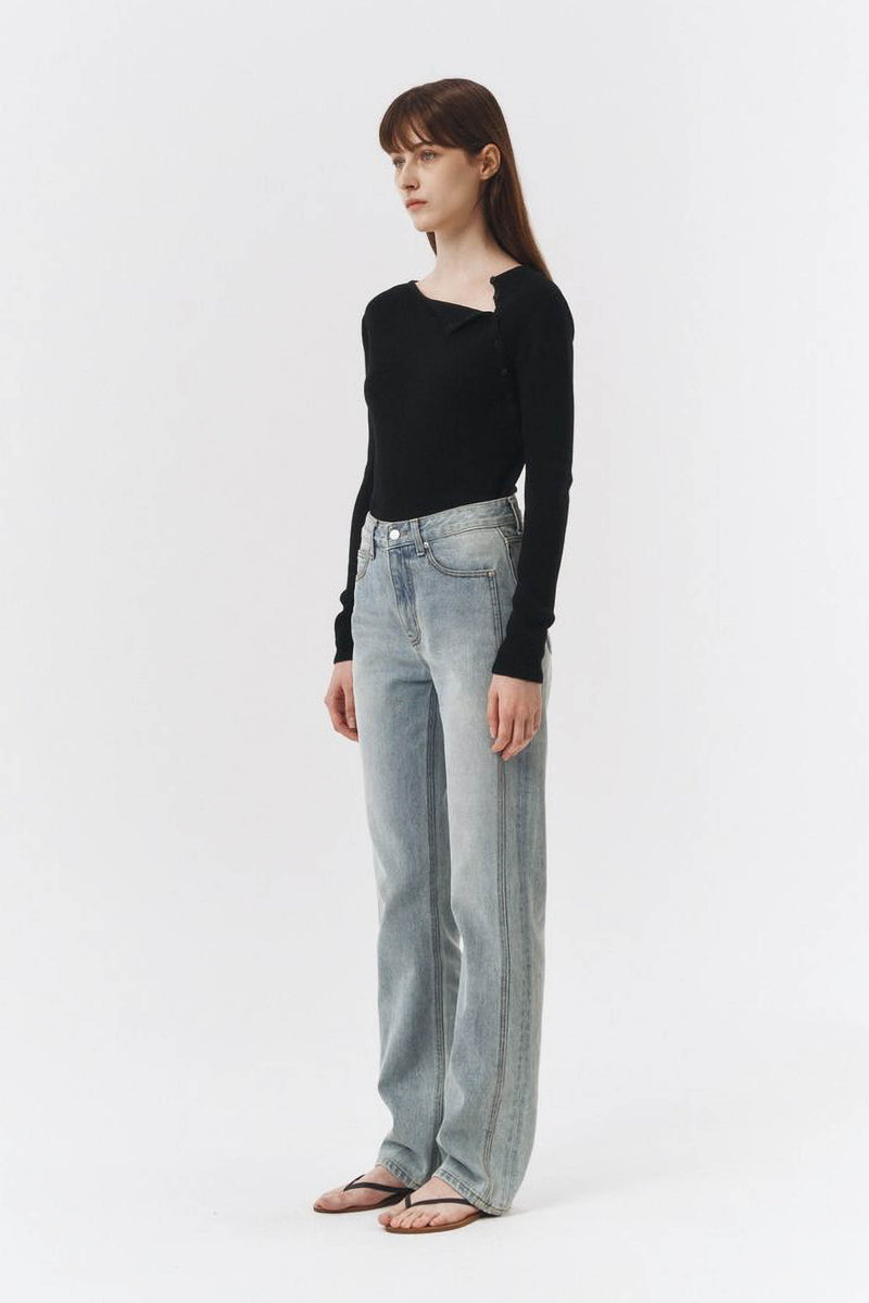 Linear Straight Jeans - light blue