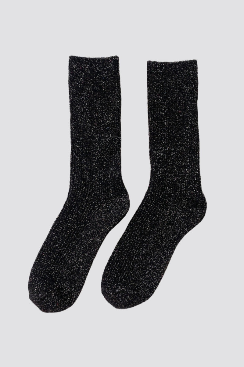 Winter Sparkle Socks - black