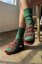 Winter-Sparkle-Socken – immergrün