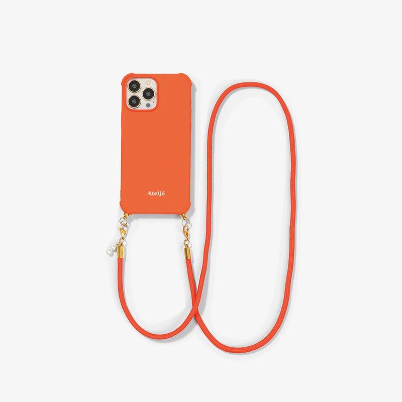Phone Cord long - Burnt Orange