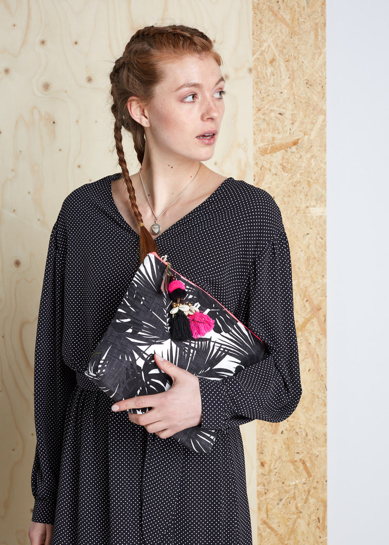 JADE TRIBE - Aloah Clutch - black/white