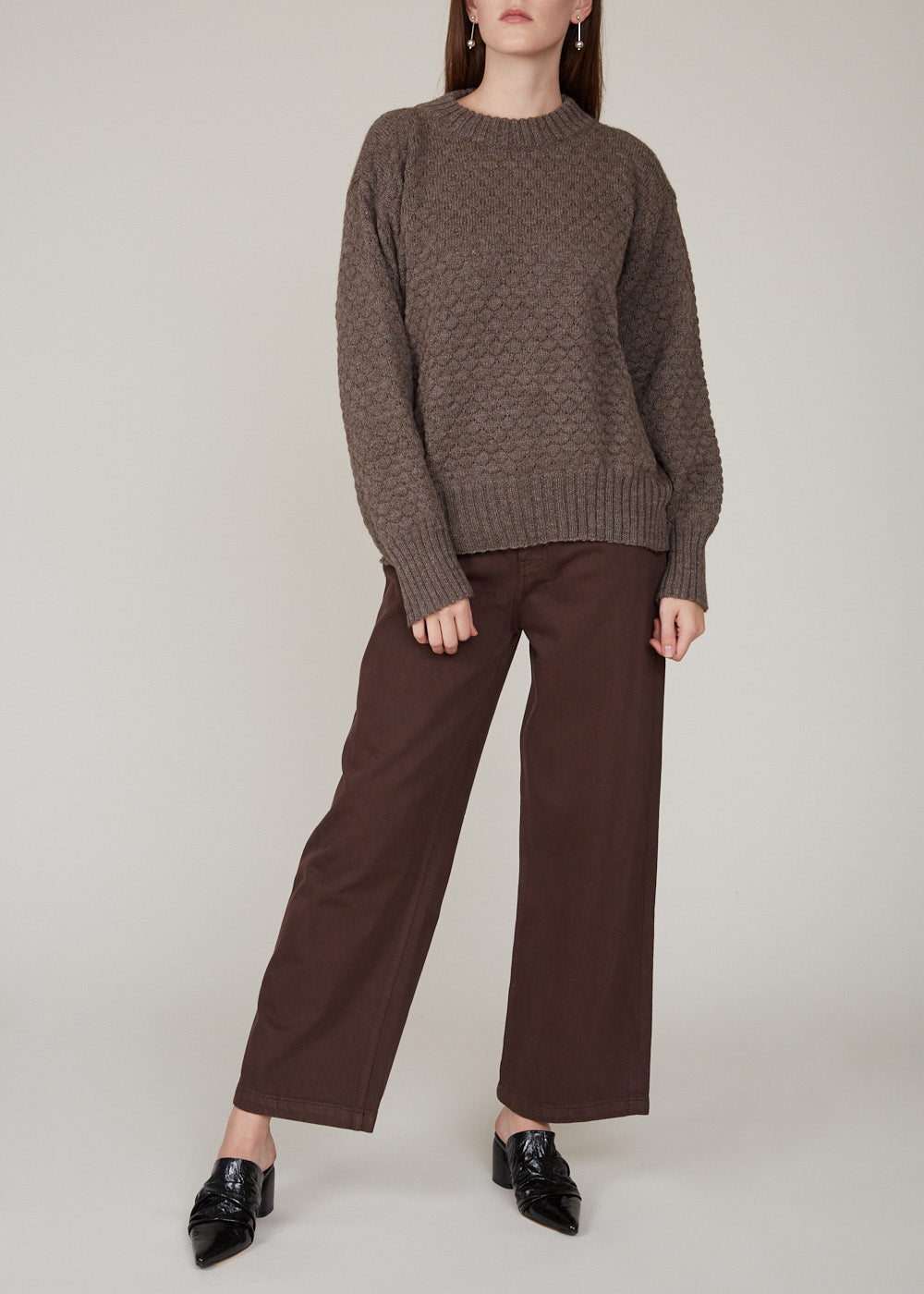 VIVIAN GRAF - Alva sweater - marled chocolate