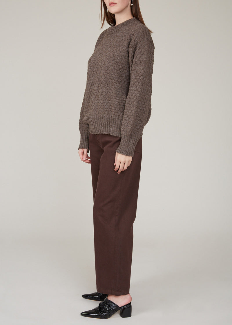 VIVIAN GRAF - Alva sweater - marled chocolate