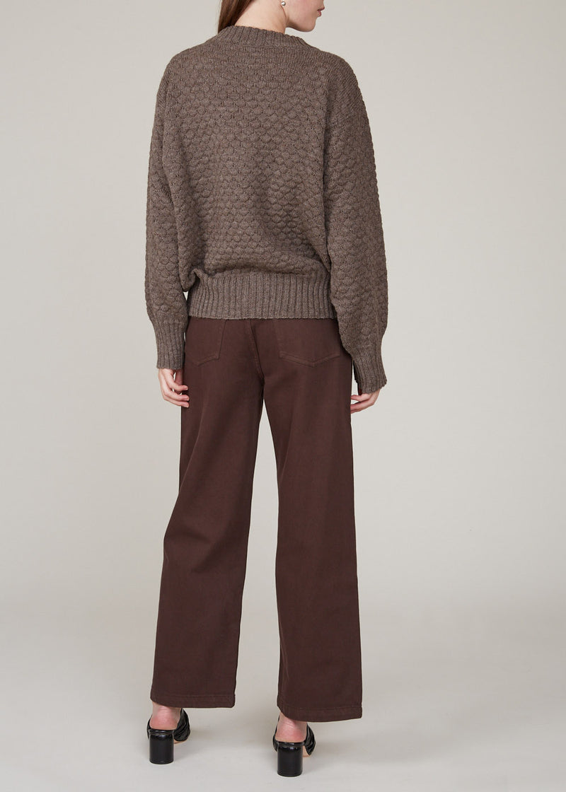 VIVIAN GRAF - Alva sweater - marled chocolate