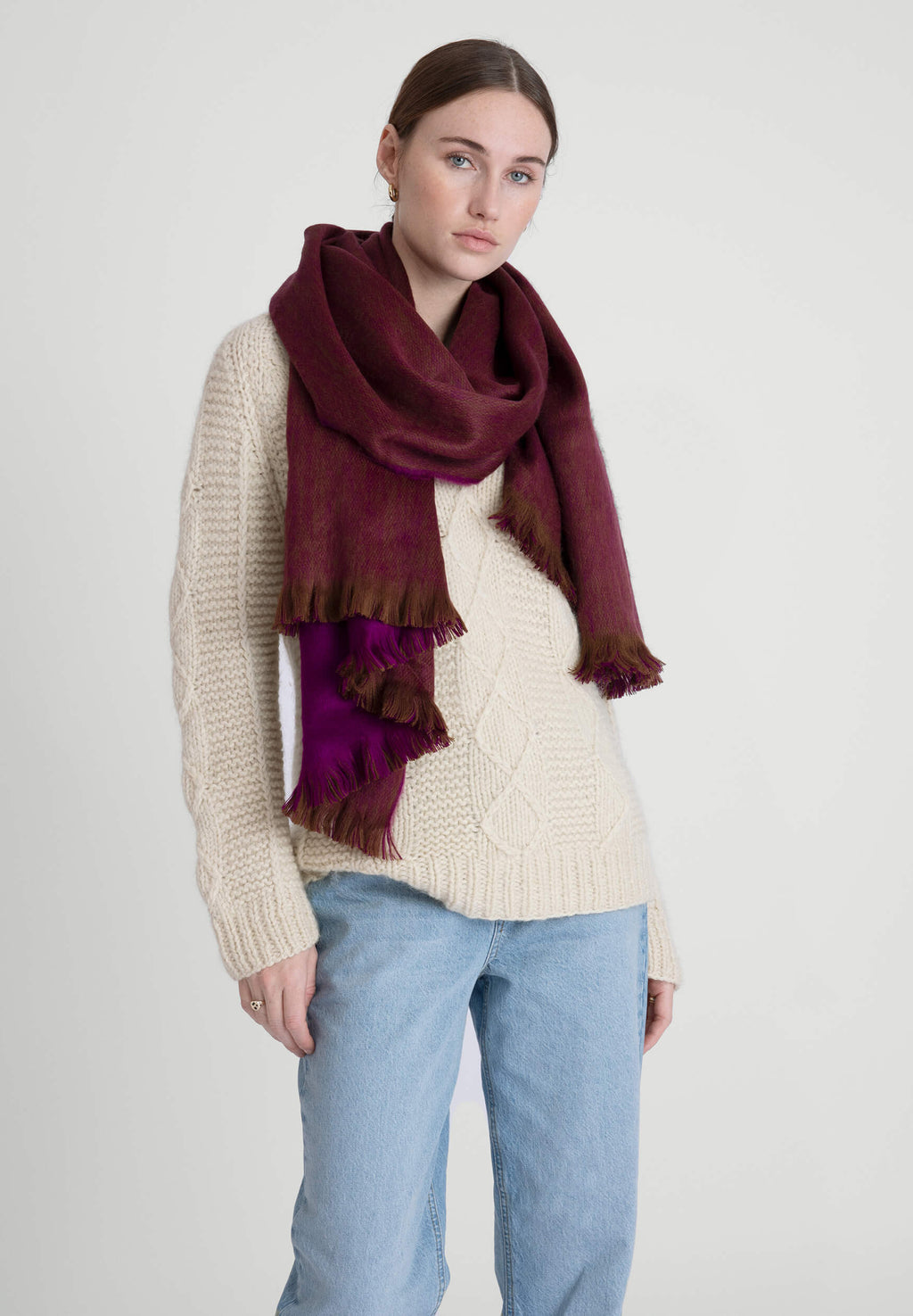 Double Scarf Violet / Brown