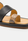 Sandale plate Larissa - Noir