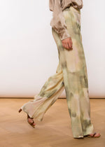 Charmain wide leg pjama pants - pistachio