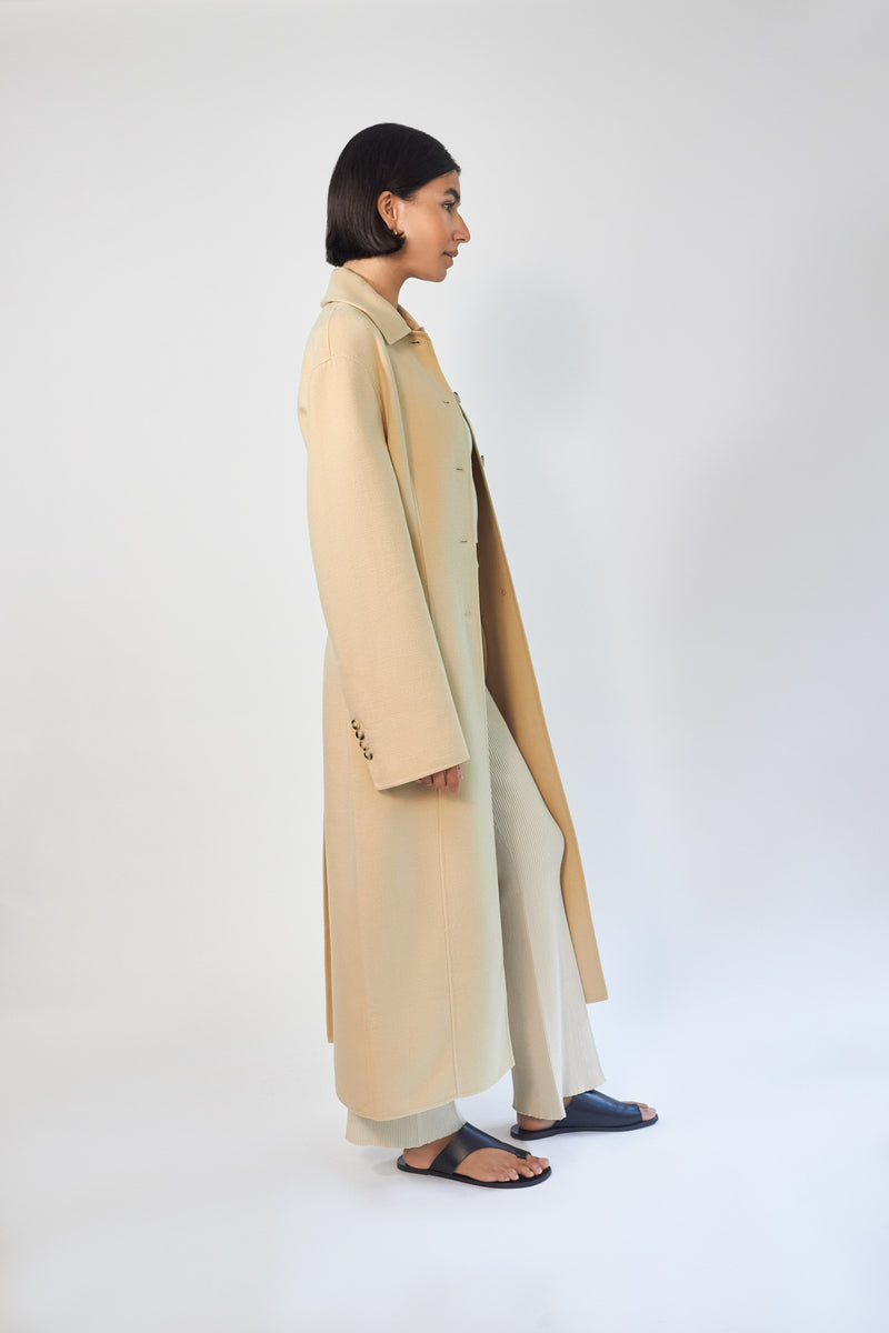 Toya double wool coat - creme