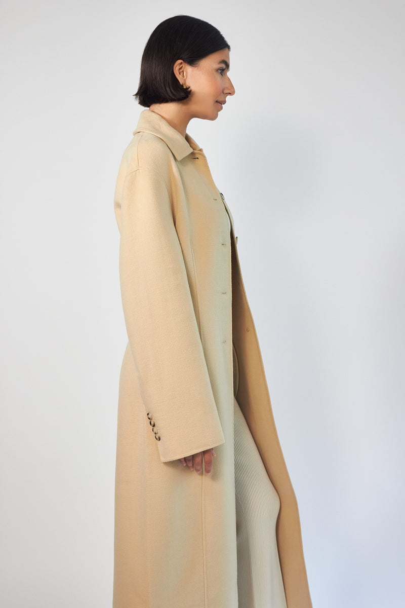 Toya double wool coat - creme