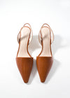 REJINA PYO - Conie Slingback Shoes - patent leather emboss almond