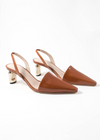 REJINA PYO - Conie Slingback Shoes - patent leather emboss almond