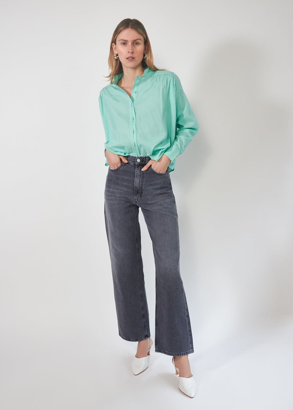Jean large - gris