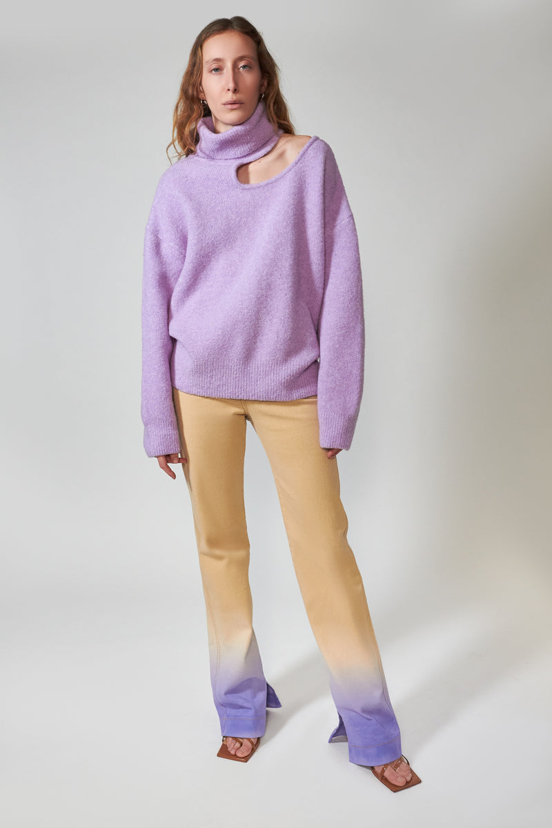 REJINA PYO Ellis Denim Trousers - Gradient Purple / HOSEN MIT GRADIENT