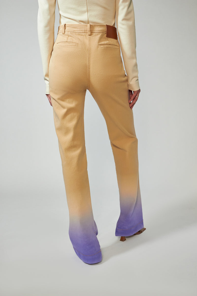 REJINA PYO Ellis Denim Trousers - Gradient Purple / HOSEN MIT GRADIENT