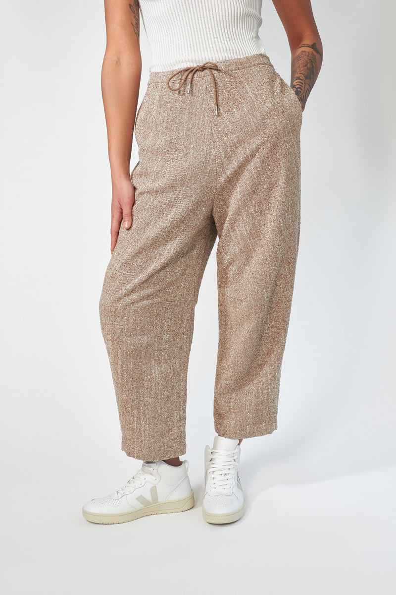 MISSING YOU ALREADY - Cotton Dart Pants - brown