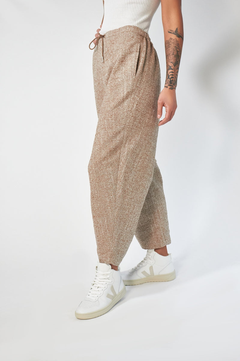 MISSING YOU ALREADY - Cotton Dart Pants - brown
