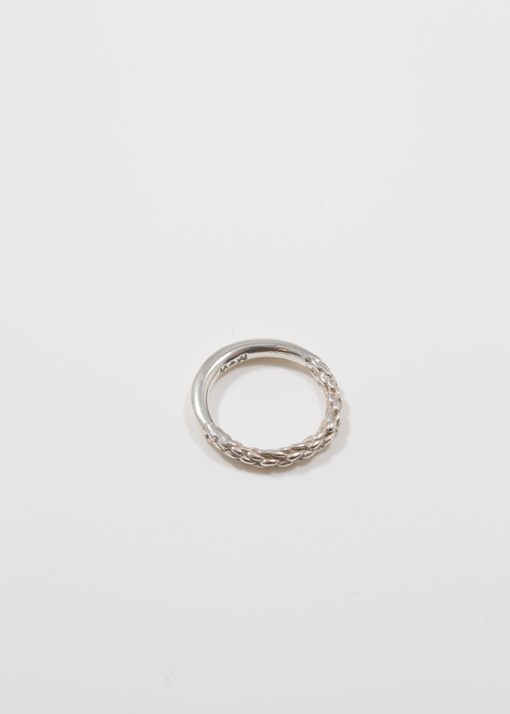 MIRIT WEINSTOCK - Silver half&half braid ring