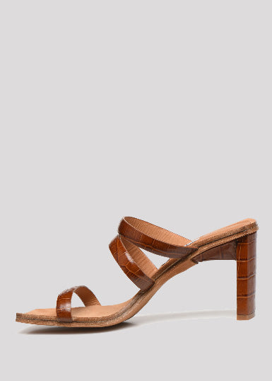 MIISTA - Joanne clay croc high heel - brown