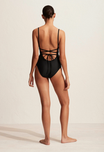 The Wrap Plunge Maillot - Black