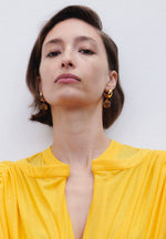 Small Cleo Earrings - Gold Vermeil / Glass - yellow