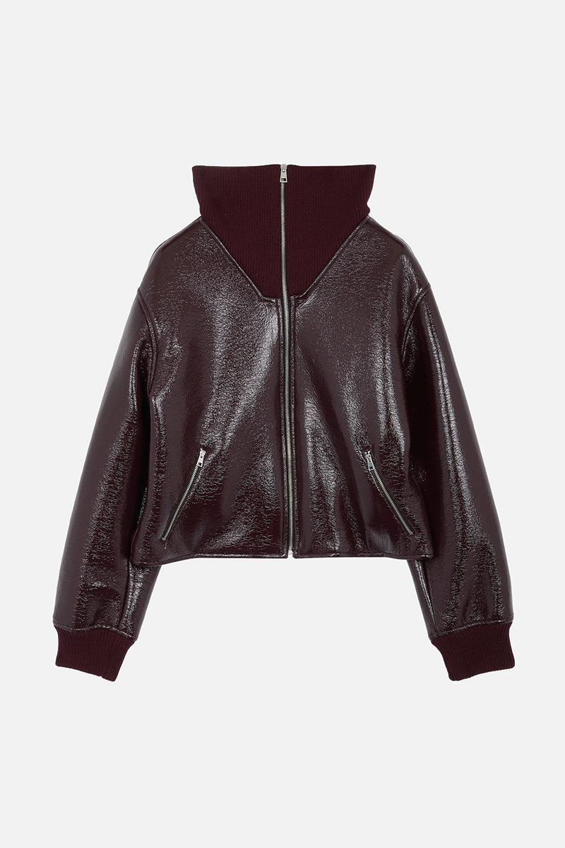 Jacob Vinyl Jacket - dark cherry